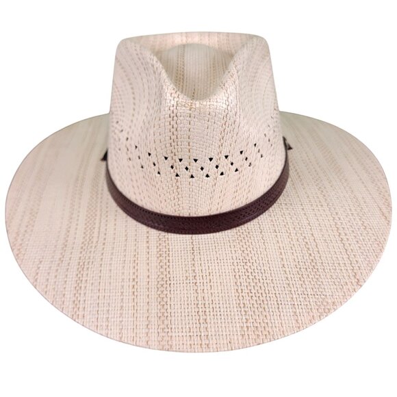 American Hat Makers Wide Brim Straw Sun Hat Small Women Barcelona Western Cowboy main image 8